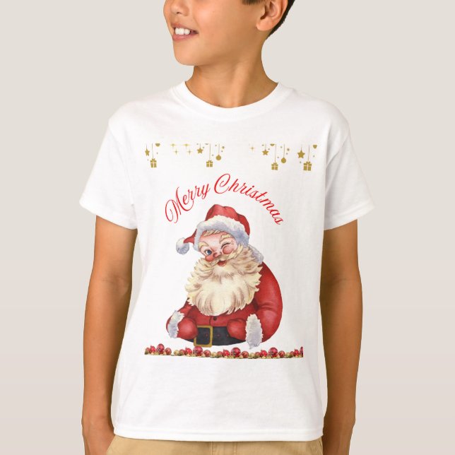 T-Shirt Design for Kids - Christmas Design T-Shirt (Front)