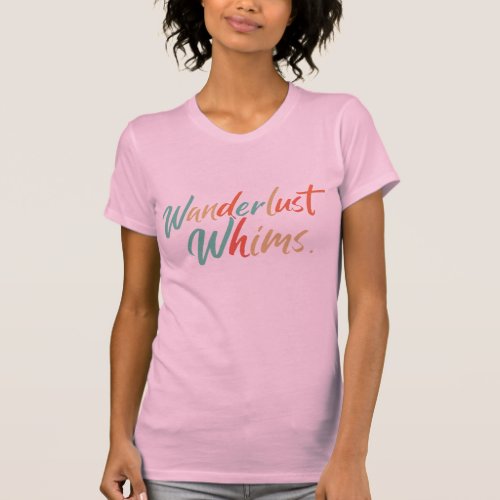 t_shirt design for the image of Wanderlust Whims