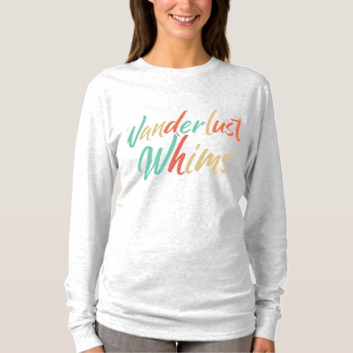 t_shirt design for the image of Wanderlust Whims
