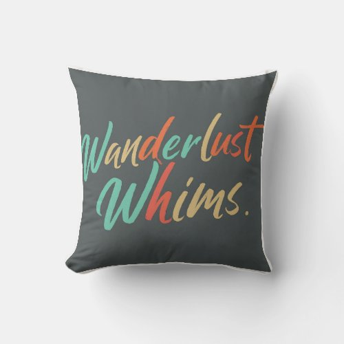 t_shirt design for the image of Wanderlust Whims Throw Pillow