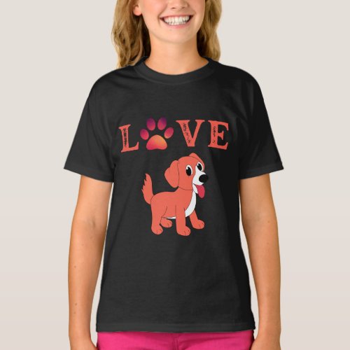 T_shirt Design Love dogs