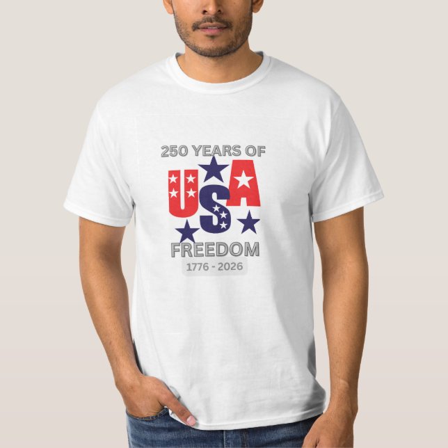 T-shirt design of 250 years of USA  (Front)