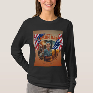 T-shirt design of Happy labor day
