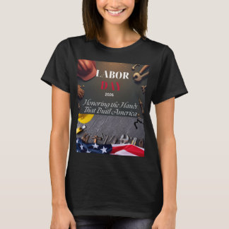 T-shirt design of happy labor day