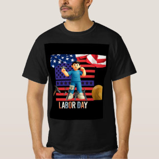 T-shirt design of happy labor day