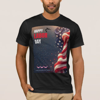 T-shirt design of happy labor day