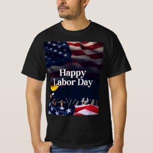 T-shirt design of happy labor day