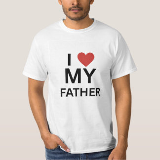 T-shirt design of I love my father