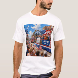 T-shirt design of labor day