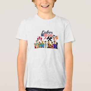 T-shirt design of labor day Tri-Blend shirt