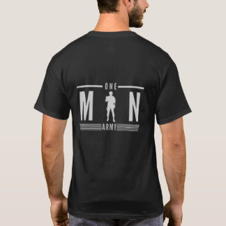 t-shirt design one man army for the image prompt