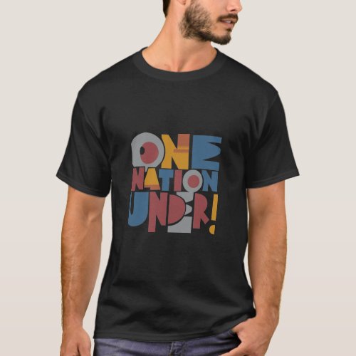 T shirt design one nation under