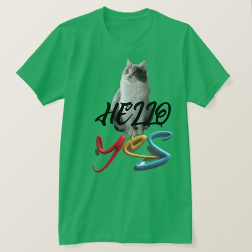 T shirt design to cat image 