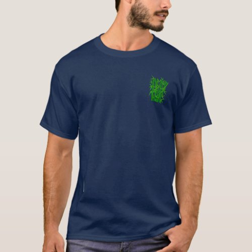 T_shirt design with bamboo Grow with the Flow