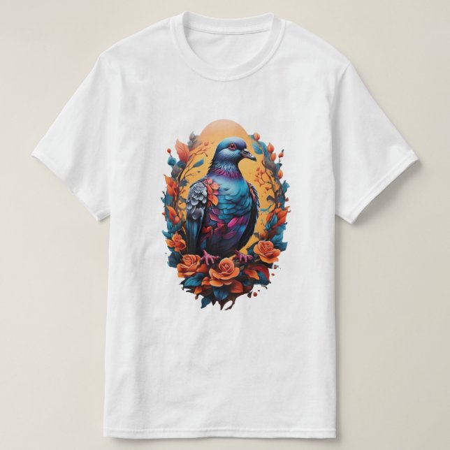 T-shirt design with the pigeon (Design Front)