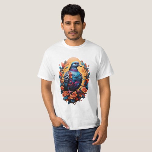 T_shirt design with the pigeon