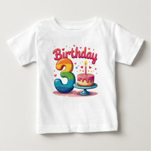 T-shirt designs for a Three-year-old's birthday