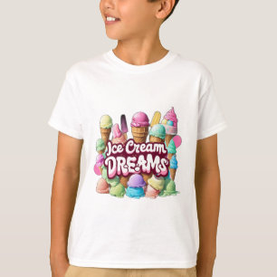 T-shirt desing of "Ice Cream Dreams" for kids