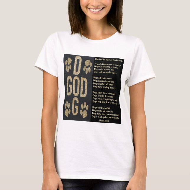 T-Shirt Dog Is God Spelled Backwards Poem (Front)