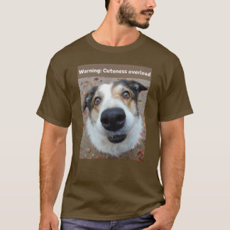 T-shirt Dog Print Funny Warning: Cuteness Overload