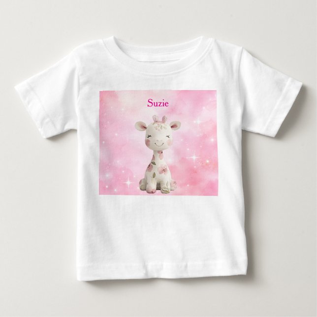 T-Shirt-Editable Pink Chinoiserie T-Shirt (Front)