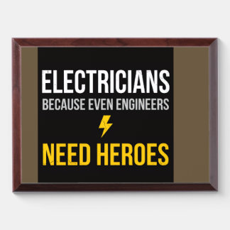 T-Shirt electricians Award Plaque