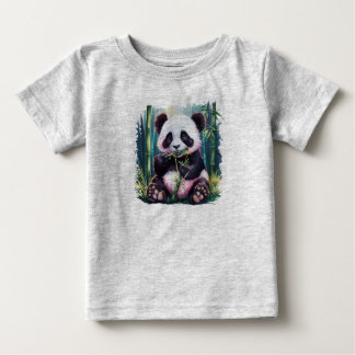 T-shirt featuring a cute and playful baby panda