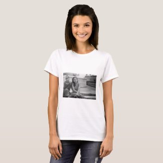 T-shirt featuring black-and-white photography