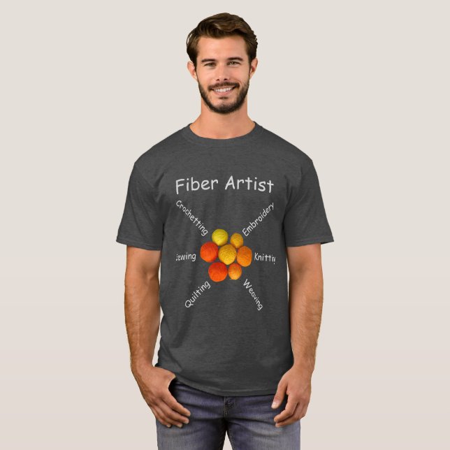 T-shirt - Fiber Artist (dark) (Front Full)