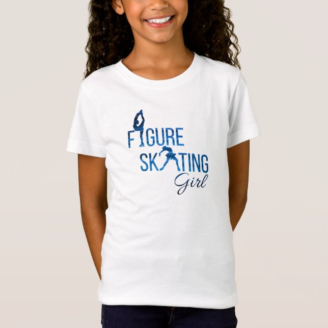 T-shirt Figure skating girl blue (Front)
