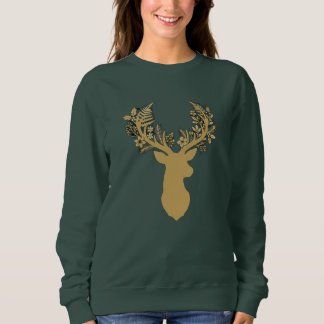 T-Shirt Floral Antlers Sweatshirt