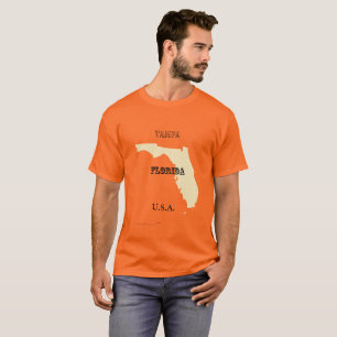 T-shirt - Florida Map with City