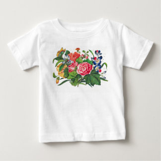 T-Shirt FOR BABY GIRLS JAPANESE FLOWERS DIY NAME
