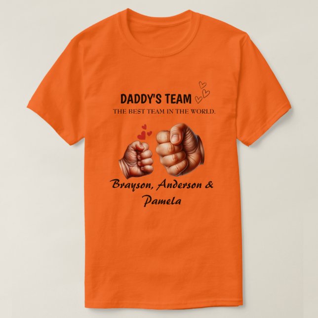 T-shirt for dad,  daddy's team, father's day (Design Front)