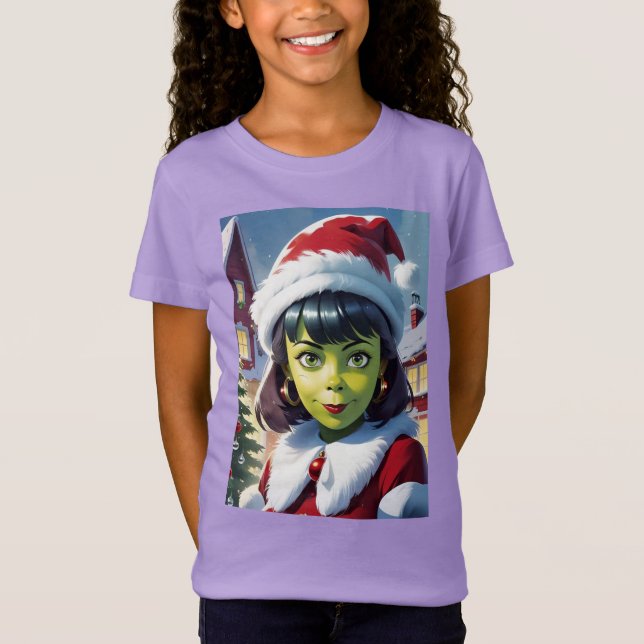 T-shirt for girl Merry Christmas (Front)