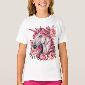 T-shirt for girls with unicorn.