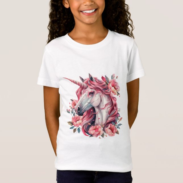 T-shirt for girls with unicorn (Front)