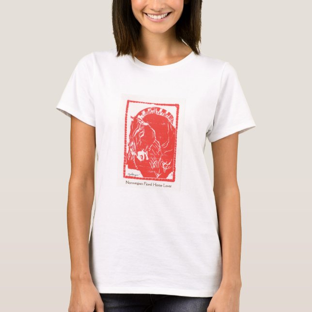 T Shirt for Norwegian Fjord Horse Lovers (Front)