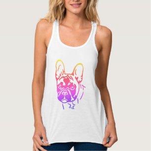 T-Shirt French Bulldog Head French Bulldog Tank Top