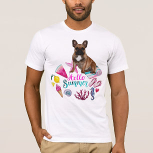 T Shirt French Bulldog Hello Summer