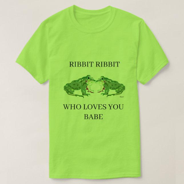 T-Shirt  Frogs in love Ribbit (Design Front)