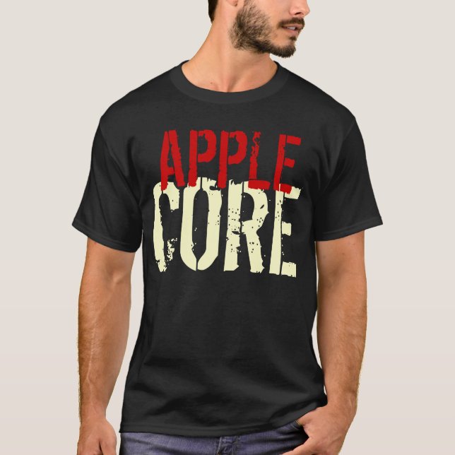 T-Shirt Funny Apple Core Customizable Garment (Front)