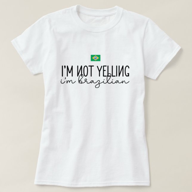 T-shirt Funny Brazil | Brazilian Phrase (Design Front)