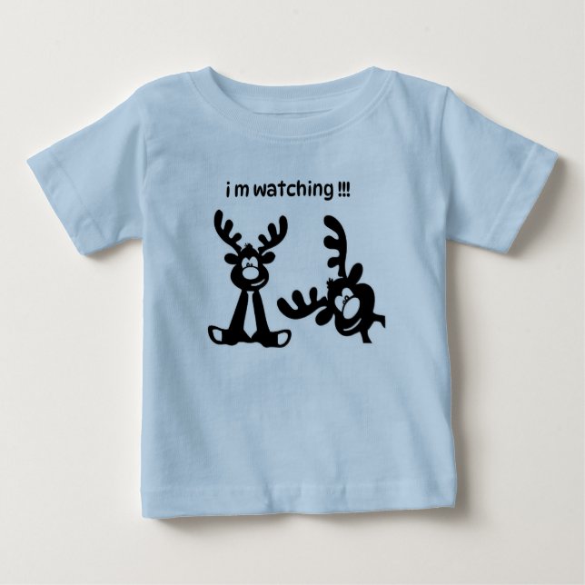 T-SHIRT FUNNY DEER I M WATCHING FOR KIDS (Front)
