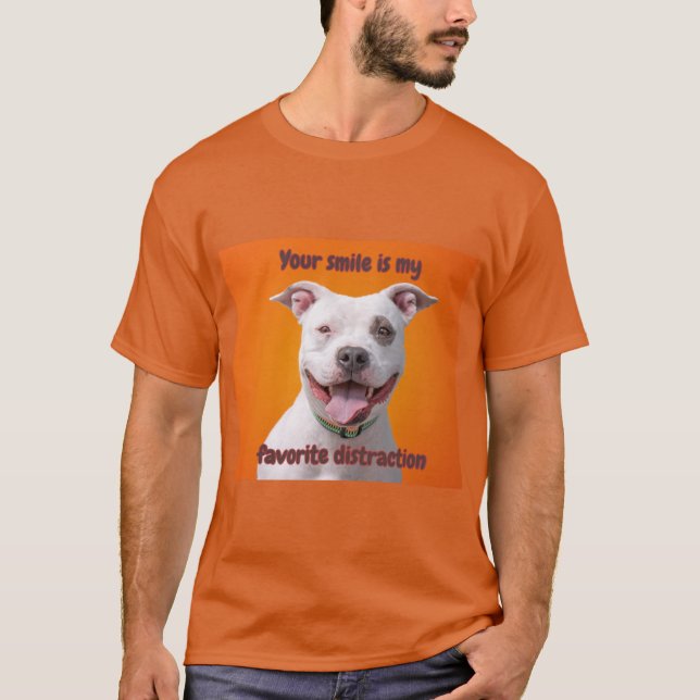T-Shirt Funny Dog Print Your Smile is my Favorite  (Front)