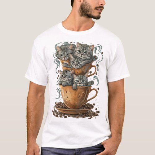 T_Shirt Funny picture of cute cats