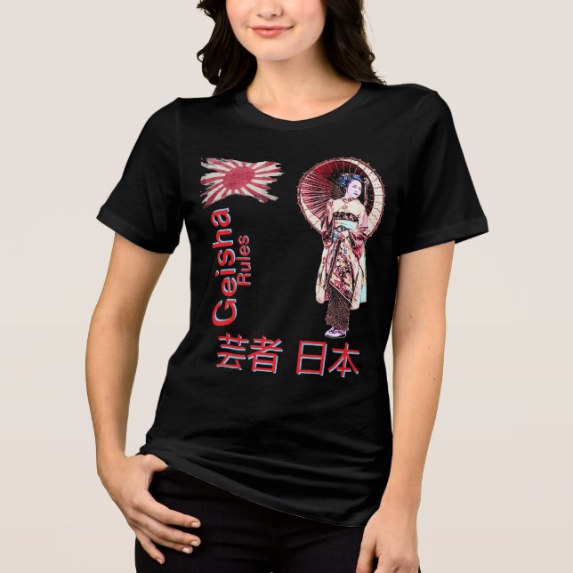 T-Shirt Geisha  Tri-Blend Shirt (Front)