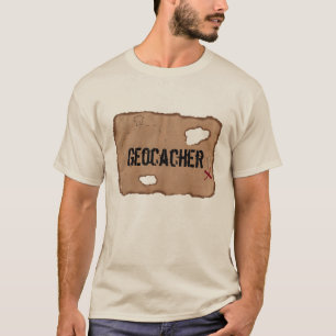 T-Shirt: Geocacher (Treasure Map). Sand T-Shirt