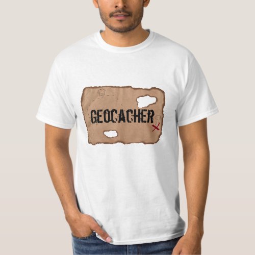 T_Shirt Geocacher Treasure Map White T_Shirt