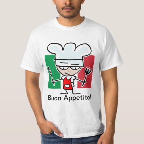 T_Shirt gift for italian chef cooks